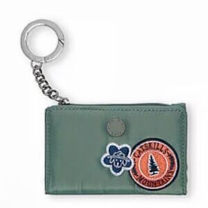 PINK Victoria's Secret Green Wallet with Patches